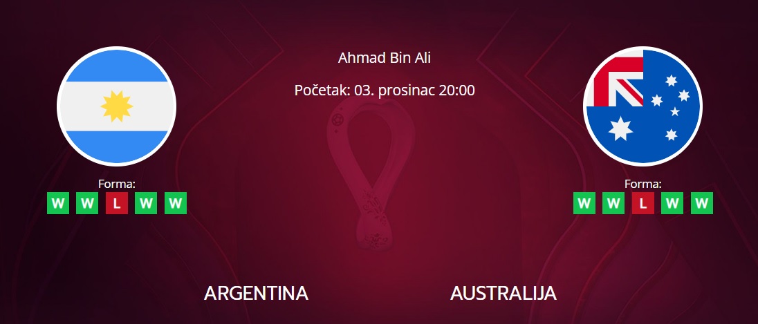 Tipovi za Argentina vs. Australija, 3. prosinac 2022., Svjetsko prvenstvo