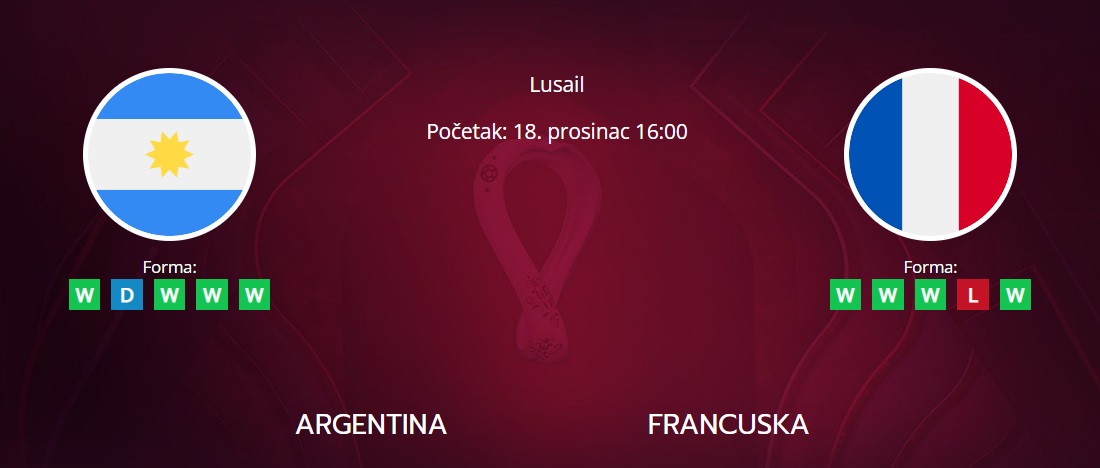 Tipovi za Argentina vs. Francuska, 18. prosinac 2022., Svjetsko prvenstvo