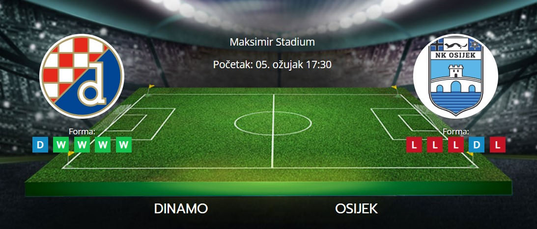 Tipovi za Dinamo vs. Osijek, 5. ožujak 2023., HNL