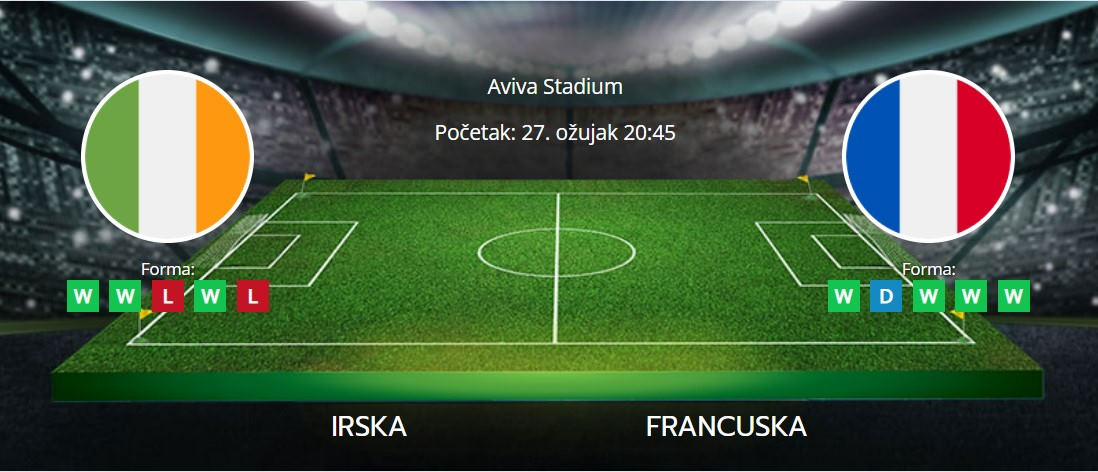 Tipovi za Irska vs. Francuska, 27. ožujak 2023., kvalifikacije za Euro