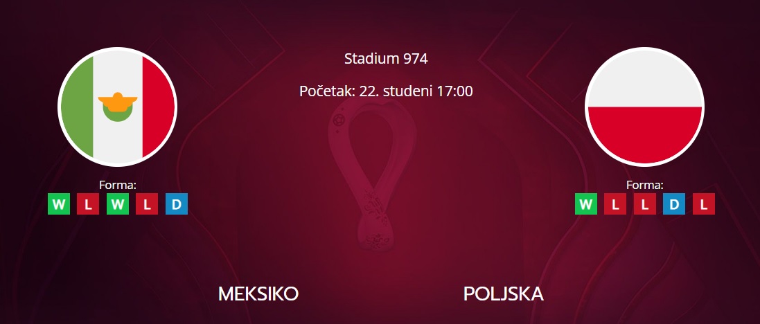Tipovi za Meksiko vs. Poljska, 22. studeni 2022., Svjetsko prvenstvo