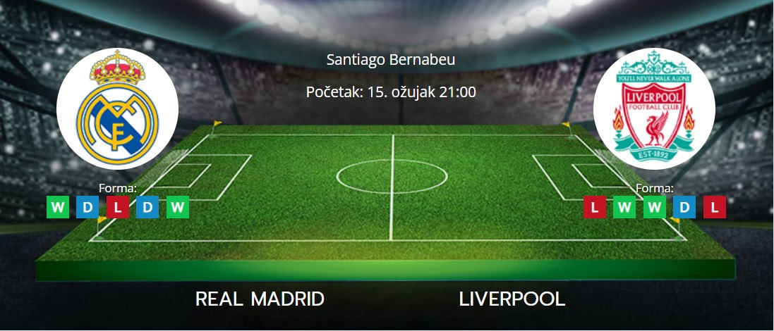 Tipovi za Real Madrid vs. Liverpool, 15. ožujak 2023., Liga prvaka