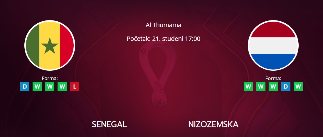 Senegal vs Nizozemska 21-11-2022