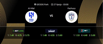 Tipovi za Al Hilal vs. Pachuca, 27. lipanj 2025., Fifin klupski SP