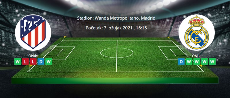 Atletico M. vs Real Madrid – Tipovi za klađenje – 7.3.2021.