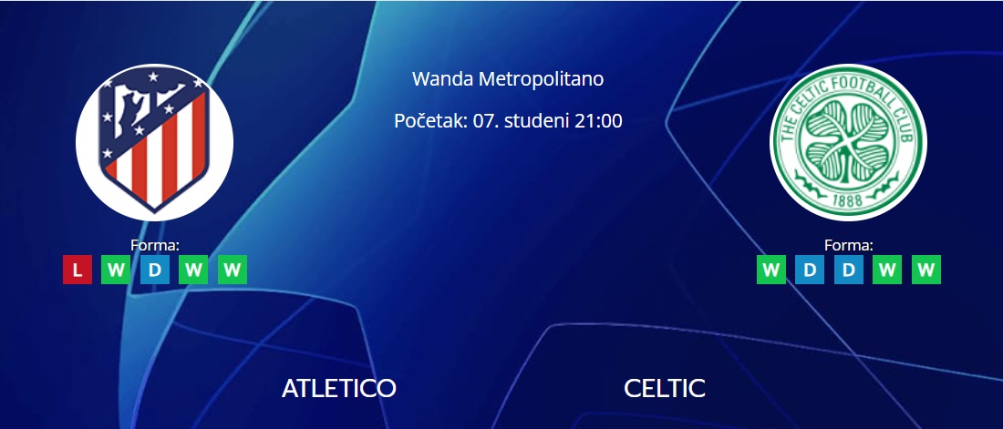 Tipovi za Atletico vs. Celtic, 7. studeni 2023., Liga prvaka