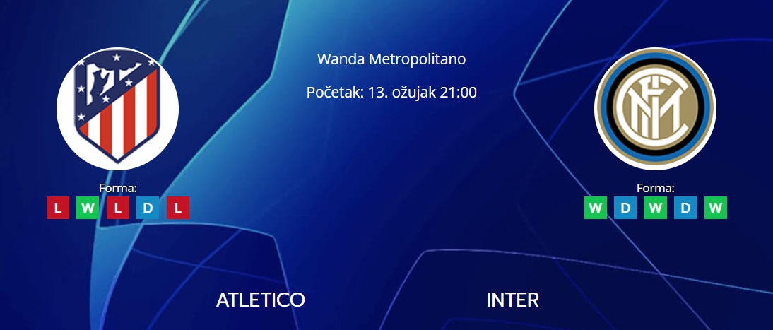 Tipovi za Atletico vs. Inter, 13. ožujak 2024., Liga prvaka