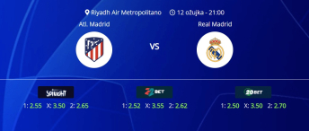 Tipovi za Atletico vs. Real Madrid, 12. ožujak 2025., Liga prvaka