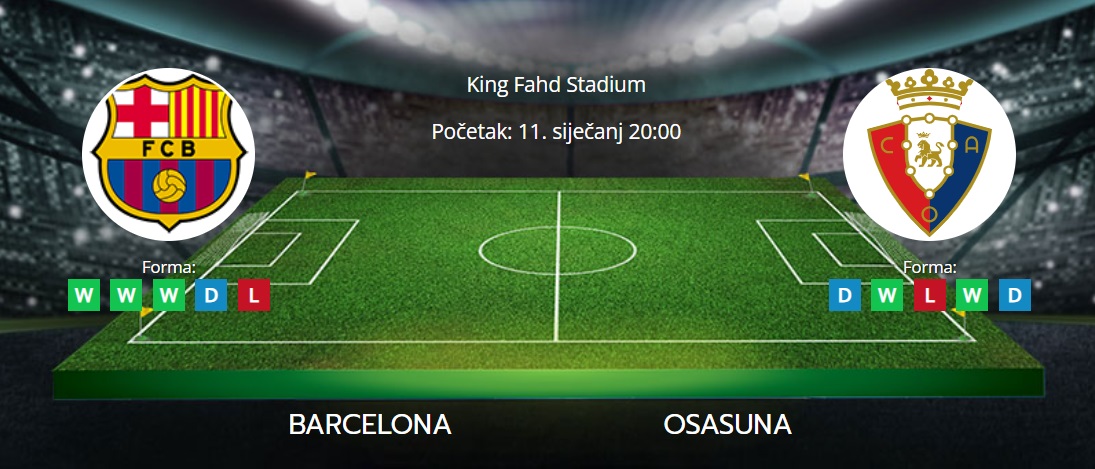 Tipovi za Barcelona vs. Osasuna, 11. siječanj 2024., španjolski Superkup