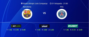 Tipovi za Barcelona vs. PSG, 1. listopada 2025., Liga prvaka