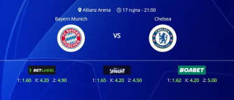 Tipovi za Bayern vs. Chelsea, 17. rujna 2025., Liga prvaka