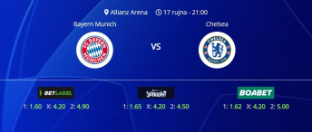 Tipovi za Bayern vs. Chelsea, 17. rujna 2025., Liga prvaka
