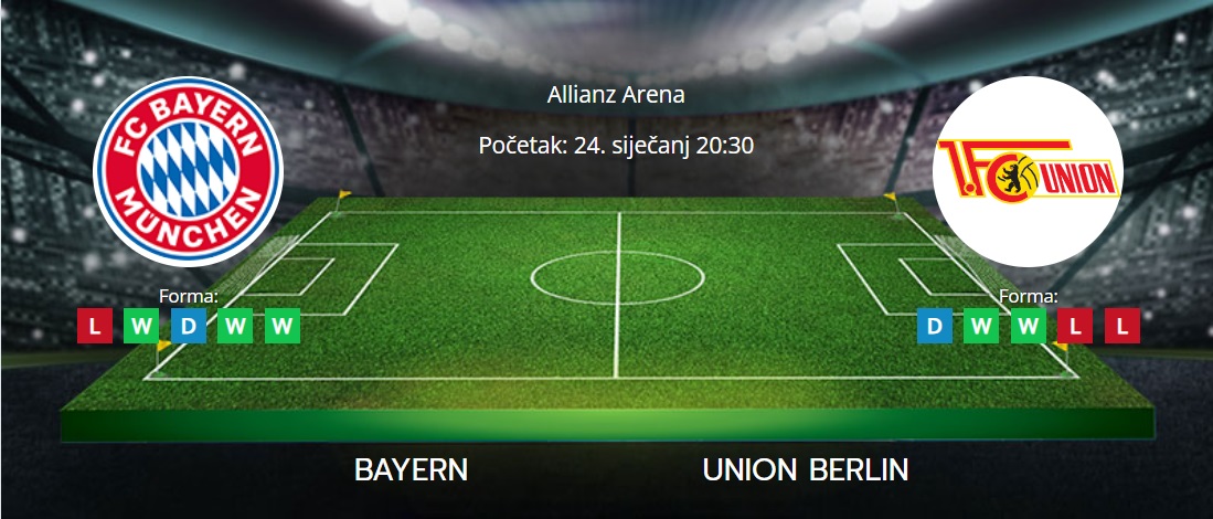 Tipovi za Bayern vs. Union Berlin, 24. siječanj 2024., Bundesliga