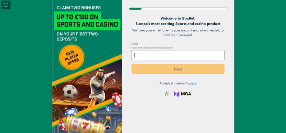 BoaBet registracija
