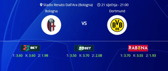 Tipovi za Bologna vs. Borussia Dortmund, 21. siječanj 2025., Liga prvaka