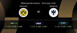 Tipovi za Borussia Dortmund vs. Monterrey, 2. srpanj 2025., Fifin klupski SP