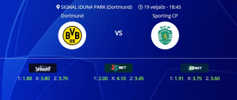 Tipovi za Borussia Dortmund vs. Sporting, 19. veljače 2025., Liga prvaka