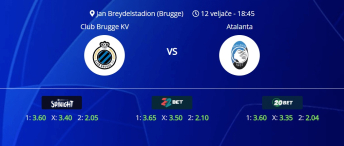 Tipovi za Brugge vs. Atalanta, 12. veljače 2025., Liga prvaka