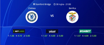 Tipovi za Chelsea vs. Benfica, 30. rujna 2025., Liga prvaka