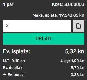 Crobet sportskog klađenja