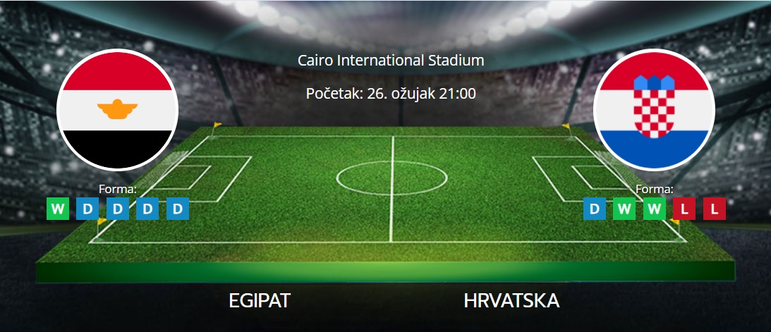 Tipovi za Egipat vs. Hrvatska, 26. ožujak 2024., prijateljska utakmica