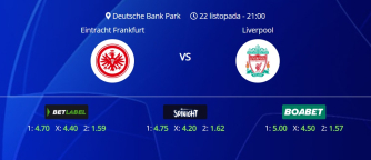 Tipovi za Eintracht vs. Liverpool, 22. listopada 2025., Liga prvaka