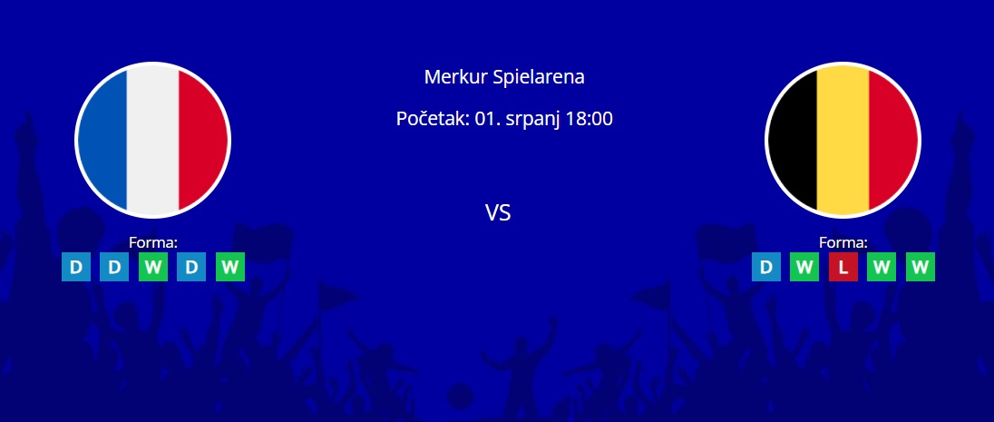 Tipovi za Francuska vs. Belgija. 1. srpanj 2024., Euro 2024