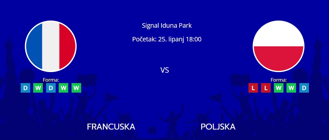 Tipovi za Francuska vs. Poljska, 25. lipnja 2024., Euro 2024