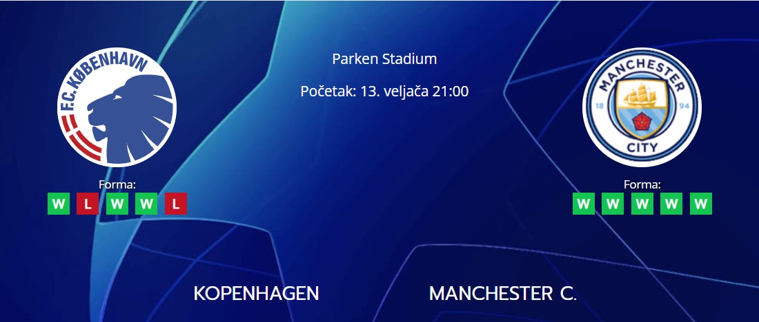 Tipovi za Kopenhagen vs. Manchester City, 13. veljače 2024., Liga prvaka