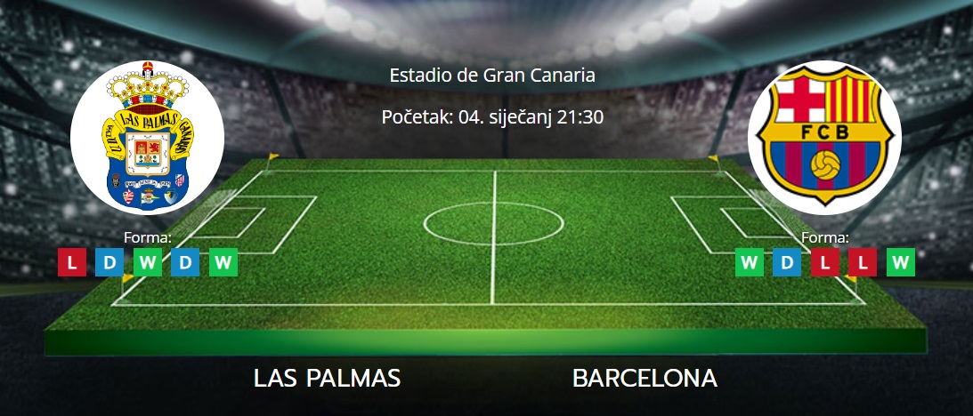 Tipovi za Las Palmas vs. Barcelona, 4. siječanj 2024., La Liga