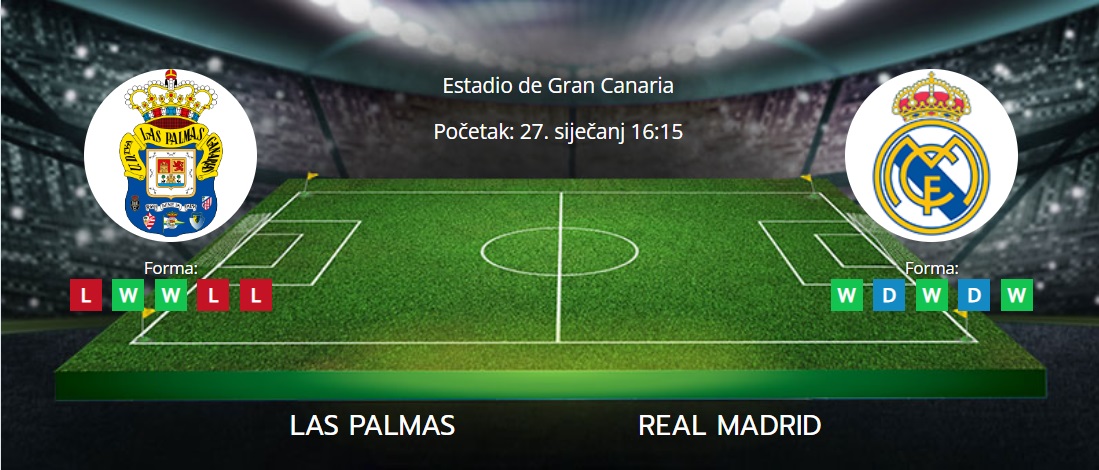 Tipovi za Las Palmas vs. Real Madrid, 27. siječanj 2024., La Liga
