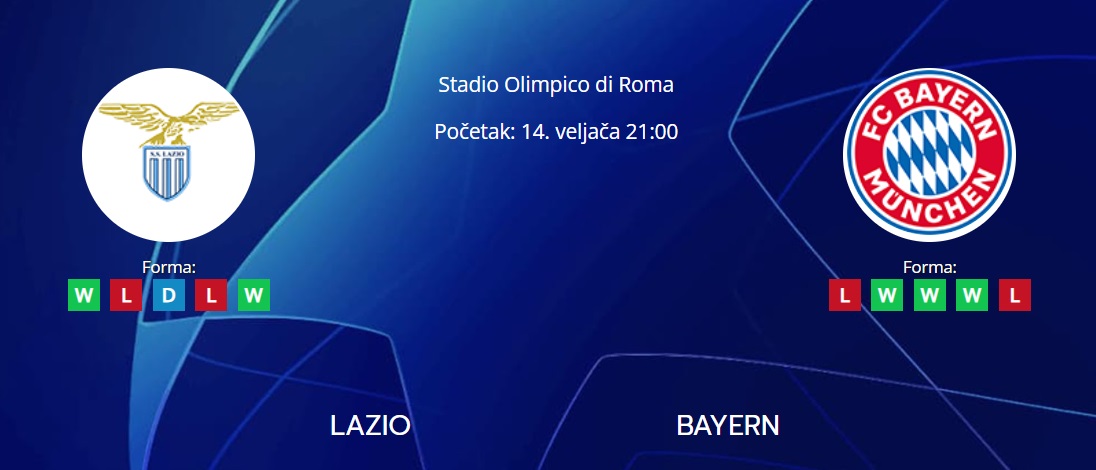 Tipovi za Lazio vs. Bayern, 14. veljače 2024., Liga prvaka