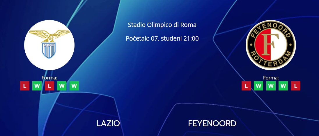 Tipovi za Lazio vs. Feyenoord, 7. studeni 2023., Liga prvaka