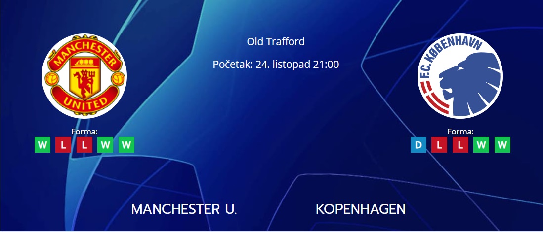 Tipovi za Manchester United vs. Kopenhagen, 24. listopad 2023., Liga prvaka