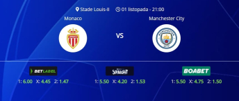 Tipovi za Monaco vs. Manchester City, 1. listopada 2025., Liga prvaka