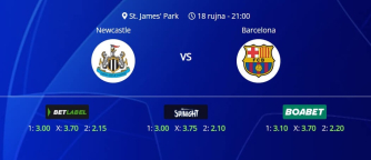 Tipovi za Newcastle vs. Barcelona, 18. rujna 2025., Liga prvaka