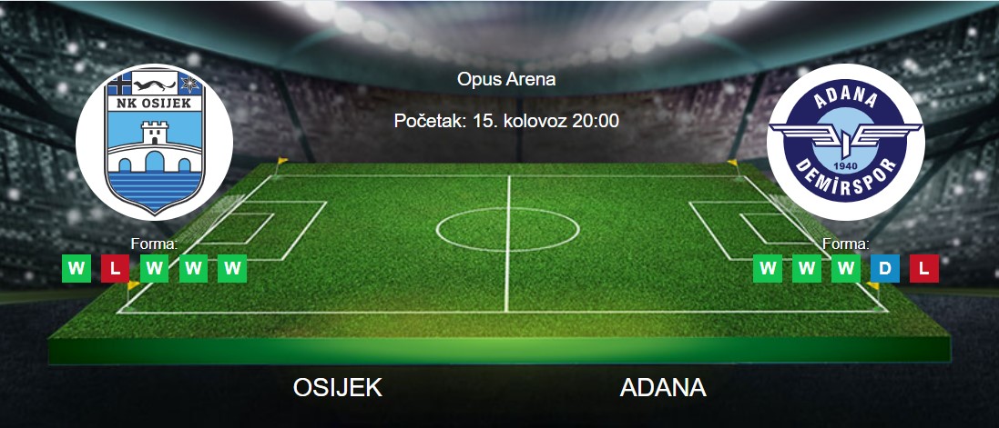 Tipovi za Osijek vs. Adana Demirspor, 17. kolovoz 2023., Europska konferencijska liga