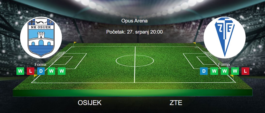 Tipovi za Osijek vs. ZTE, 27. srpanj 2023., Europska konferencijska liga