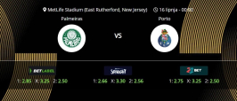 Tipovi za Palmeiras vs. Porto, 16. lipanj 2025., Fifin klupski SP