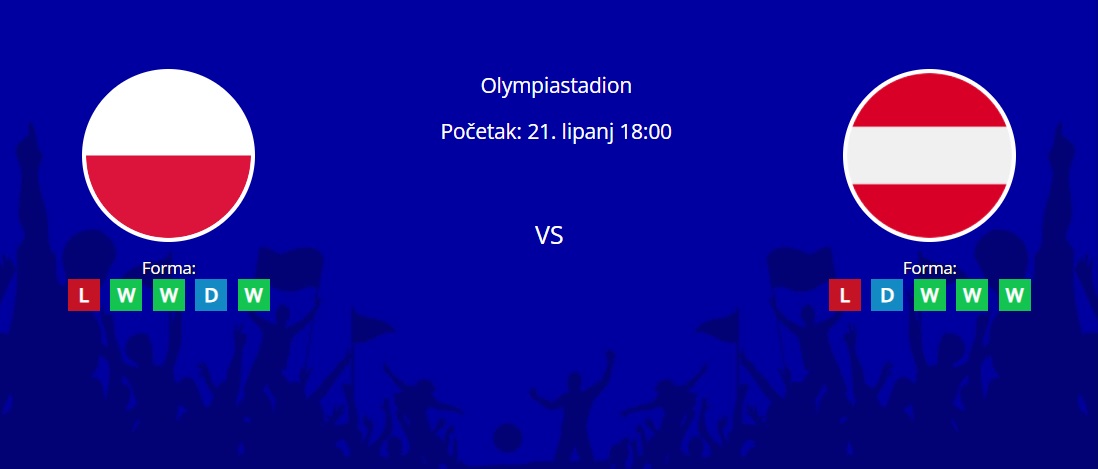 Tipovi za Poljska vs. Austrija, 21. lipanj 2024, Euro 2024