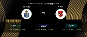 Tipovi za Porto vs. Al Ahly, 24. lipanj 2025., Fifin klupski SP