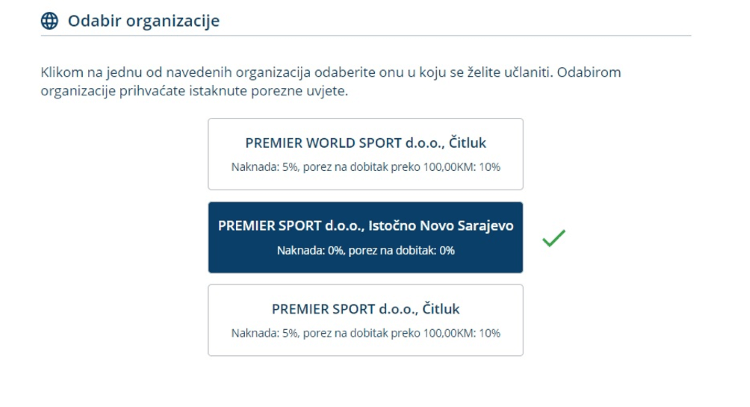 Registracija na Premier kladionice - Prvi korak