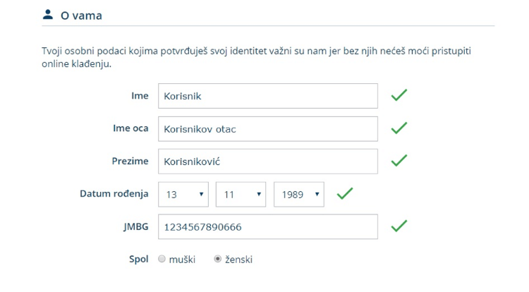 Registracija na Premier kladionice - Drugi korak