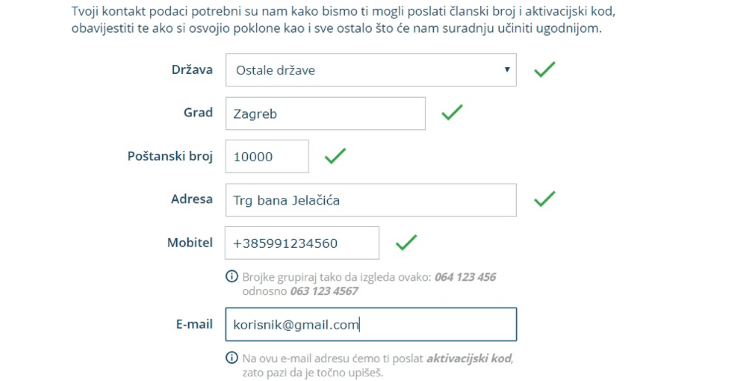 Registracija na Premier kladionice - Treći korak