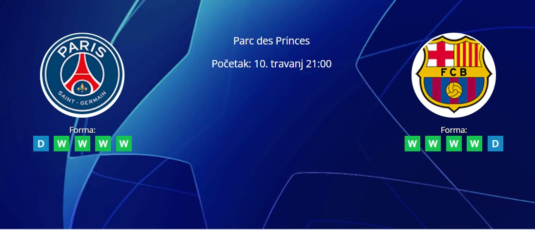 Tipovi za PSG vs. Barcelona, 10. travanj 2024., Liga prvaka