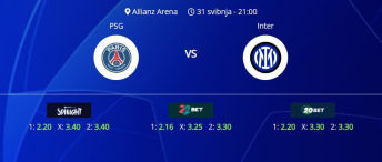 Tipovi za PSG vs. Inter, 31. svibnja 2025., Liga prvaka