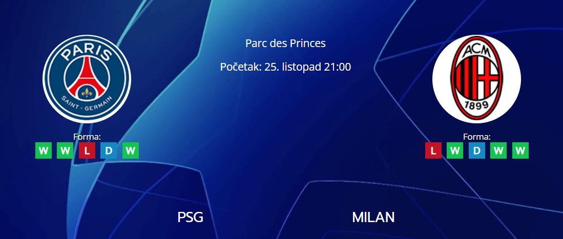 Tipovi za PSG vs. Milan, 25. listopad 2023., Liga prvaka