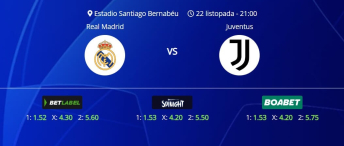 Tipovi za Real Madrid vs. Juventus, 22. listopada 2025., Liga prvaka