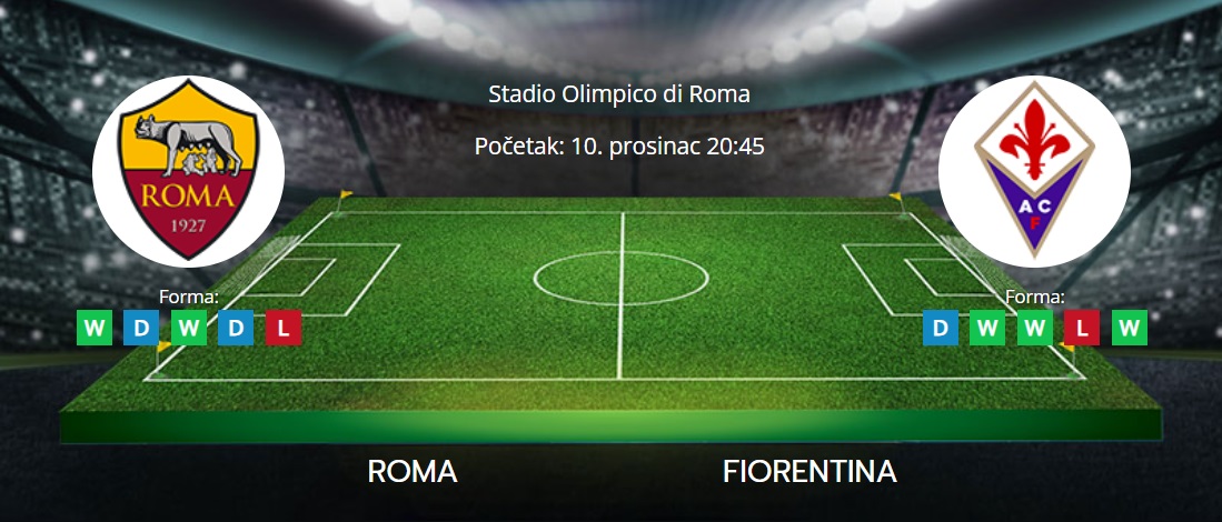 Tipovi za Roma vs. Fiorentina, 10. prosinac 2023., Serie A