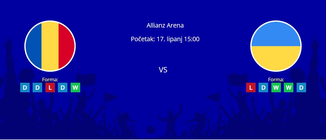 Tipovi za Rumunjska vs. Ukrajina, 17. lipanj 2024., Euro 2024